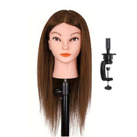 Real Hair Mannequin Head for Hair Styling Practice and Braiding
