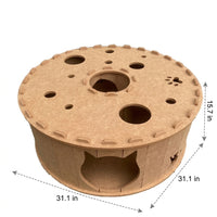 Felt Cat Bed with Tunnel Design, Semi-Enclosed Cat Bed for Indoor Cats, Enclosed Cat Bed and Hideaway for Kitten Play, Foldable Passageway Network