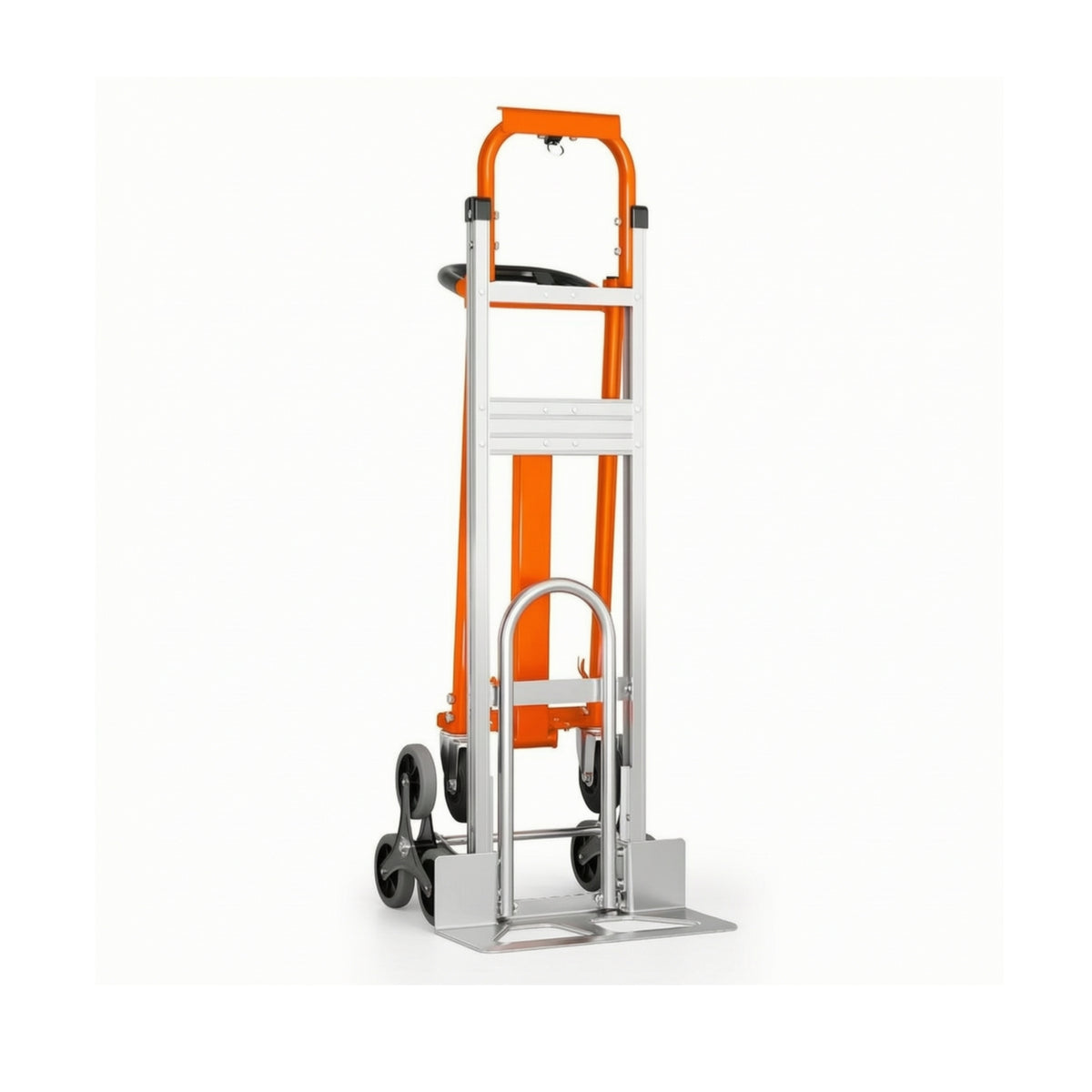 Telescoping Folding Hand Truck Aluminum Hand Truck with Four Wheels Portable Foldable Utility Cart Heavy-Duty for Movers, Home Moving, Warehouse, Office