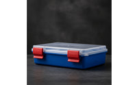 Portable Storage Box with Compartments Hinged Compartment Box with Handle Latched Plastic Organizer with Latches Clear for First Aid