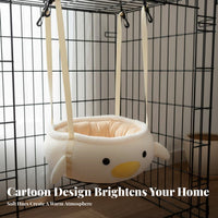 Easy to Hang Hanging Cat Sling Comfortable Round Cat Swing Bed Warm & Cozy Pet Furniture Space Saving for In a Enclosure, Indoors, Living Room, Bedroom