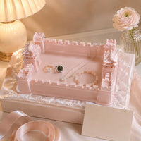 Castle Jewelry Tray Accessible Top Trinket Dish Decorative for Desk