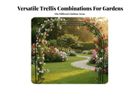 Decorative Metal Garden Arbor Sturdy Construction Garden Arch Weather-Resistant Metal Arbor Easy Assembly for Gardeners, Homeowners, DIY Enthusiasts, Courtyard, Backyard, Pathway Entrance, Walkway