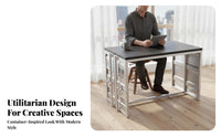 frame-exposedFrame Sofa and Table Group warehouse-inspired design & aesthetic business-grade Furniture Sturdy Construction Lounge Seating for Interior Designers, Coffee Shop, Bar, Gym