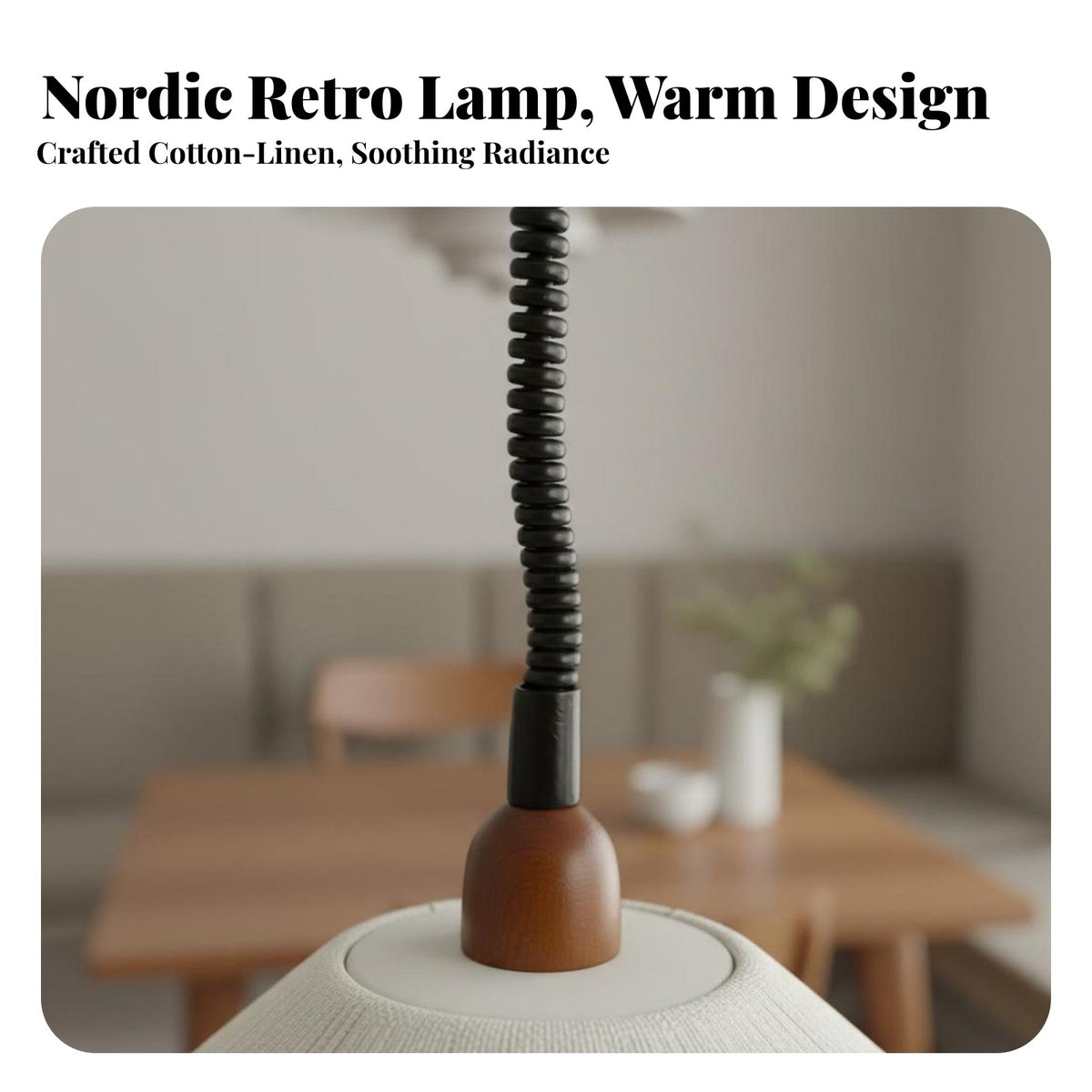 Japanese Aesthetic Retractable Hanging Lamp Wood Accent Adjustable Height Hanging Light Bohemian Design Woven Hanging Light for Interior Designers, Homeowners, Business Owners, Bar Counter, Dining Room, Bedroom, Restaurant