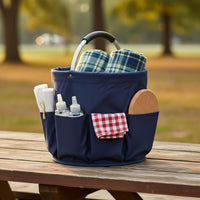 Foldable Garden Tool Bag Oxford Cloth Foldable Utility Basket Multiple Pockets Portable Cleaning Carrier for Gardeners, Gardening, Camping