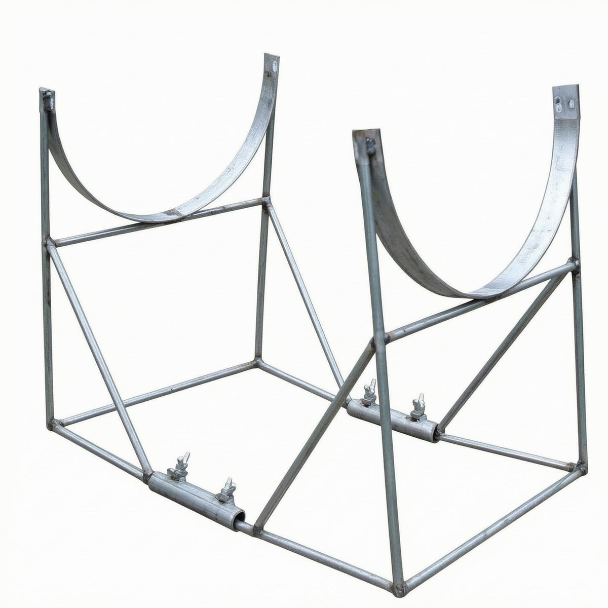 Yam Bundling Rack Curved Cradle Arms Yam Rack Silver-Gray Finish Agricultural Implement