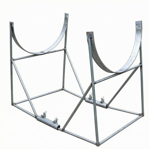 Yam Bundling Rack Curved Cradle Arms Yam Rack Silver-Gray Finish Agricultural Implement