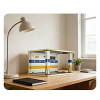 1/18 Scale Garage Diorama Wooden 1/18 Scale Car Display Case Realistic Lighted Garage Diorama for Desk Decoration