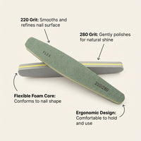 Professional Washable Sponge File Set, Buffing and Polishing Block Kit, Manicure Tools for Salon Home Technicians Use