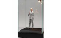 President Statue Hand Painted Smoking Pipe Smoking Figure Collectible for Desk