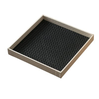 Decorative Tray with Woven Pattern Organized Minimalist Vanity Tray Lightweight for Coffee Table
