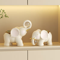 Chinese Style Resin Elephant Desk Ornament for Office and Home