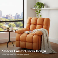 Reclining Design Upholstered rotating Armchair Multi-Functional Upholstered Armchair Small Space accommodating Single Sofmodern stylish for Apartment Dwellers, property owners, Students, Living Room, Bedroom, studying alcove, Office