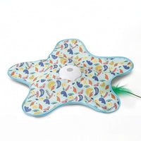 Cat Play Mat Pet-Safe Cat Toy with Teaser Wand Electric Teaser Wand Long-Lasting Stable for Cats