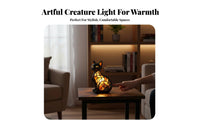 Resin Dog Series Decoration, LED Night Light, Creative Animal Sculpture, Plug-In Button, Desktop Home Decor