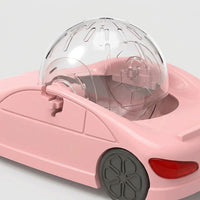 Dual Mode Hamster Toy and Hamster Car, 5.7 Inch Clear Hamster Exercise Sphere with Freestanding Running Toy for Small Animals