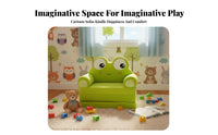 Cute Cartoon Designs creatureShaped Flipflip Sofa Foldable Design Convertible Foam Lounger Soft and Comfortable children's Furniture Ultra-Soft Material for Toddlers, Preschoolers, Parents, Playroom, Nursery, Rest Time, Reading Nook