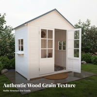 Prefabricated Wooden Cabin Weather Resistant Assemblable Backyard Cabin Enclosed Design Home-Assembled Garden Log House for Gardeners, Homeowners
