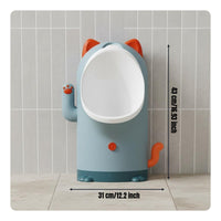 Wall Mountable Kids Urinal Detachable Bowl Wall Mounted Kids Urinal Spatter Guard Young Child Training Potty for Young Children