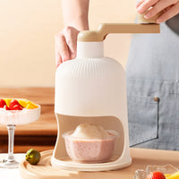 Manual Ice Shaver Easy Operation Portable Fluffy Ice Cone Machine Thickened