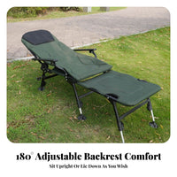 Reclining Fishing Chair Portable Fishing Lounge Chair Foldable Outdoor Seat for Fishermen