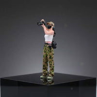 1/18 Scale Photographer Figure Blister Pack Female Photographer Figure Unopened Packaging Painted Miniature Model