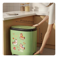 Standing Trash Can with Legs Easy to Clean High-Foot Kitchen Waste Basket Reliable Liner Holder Wastebasket for Kids