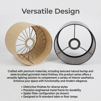 Light Shade Lampshade for Table Lamps with Parchment Paper and Textile Cloth, Easy Assembly Cover for Pendant and Wall