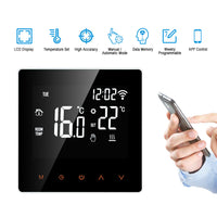 Tuya WiFi Smart Thermostat for Water/Electric Floor Heating and Wall-Hung Boiler with APP and Voice Control, LCD Panel