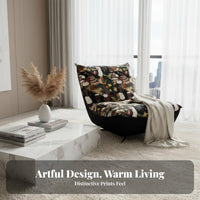 Oversized Rotating Single Sofa Soft Puff Design Statement Armchair Modern Artistic Look Ergonomic Comfort for Readers, Adults