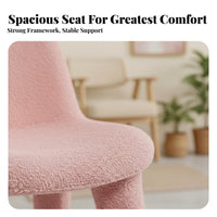 Padded Armless Side Chair Nordic Design Upholstered Shell Chair Curved backrestrest Floor Protection Pads for Office Managers