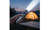 Four-Mode Flashlight with Digital Display Aluminum-Alloy Flashlight with Side Light LED Multifunction Light Long Lasting for Emergency