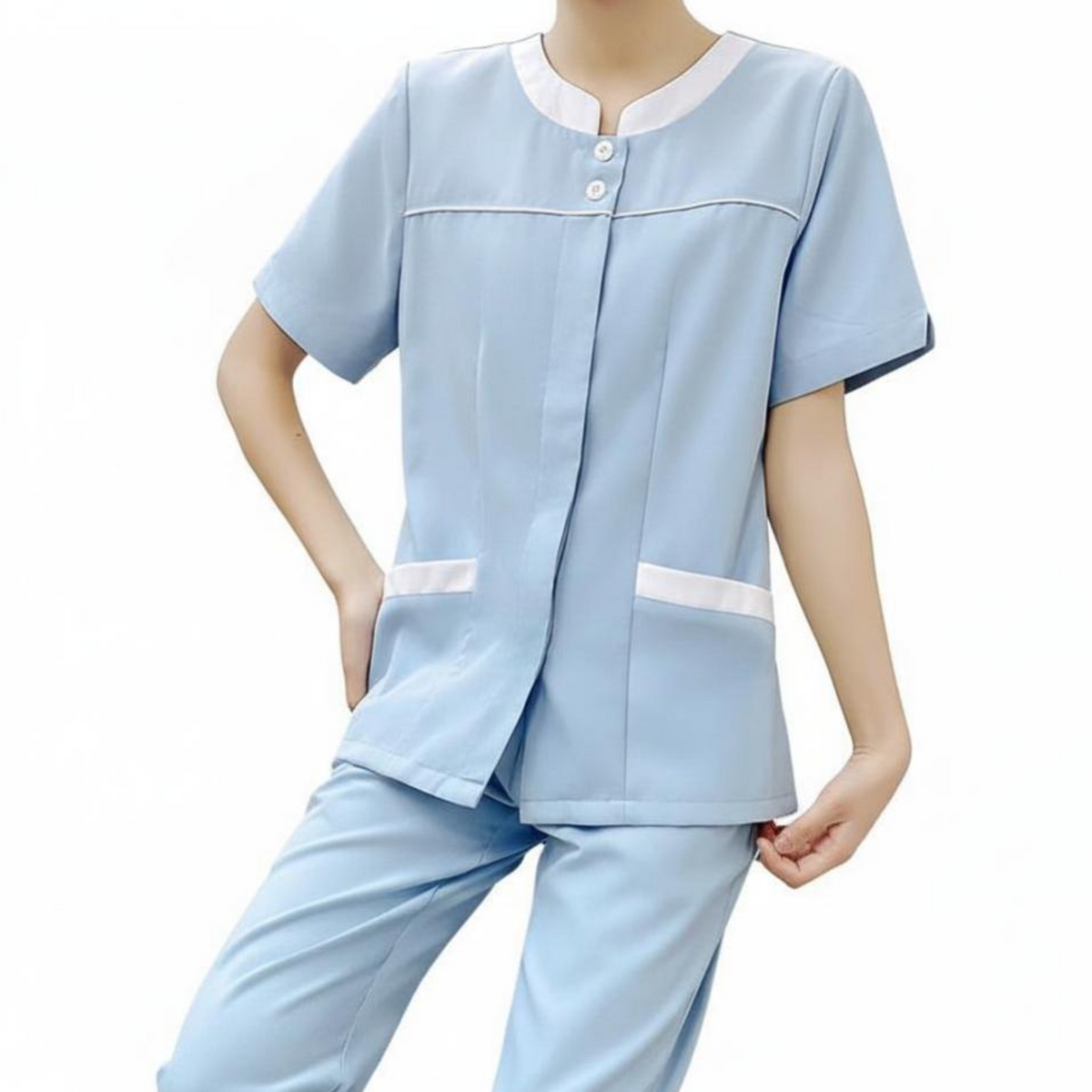 Wrinkle-Resistant Scrubs Set for Women Medical Uniform