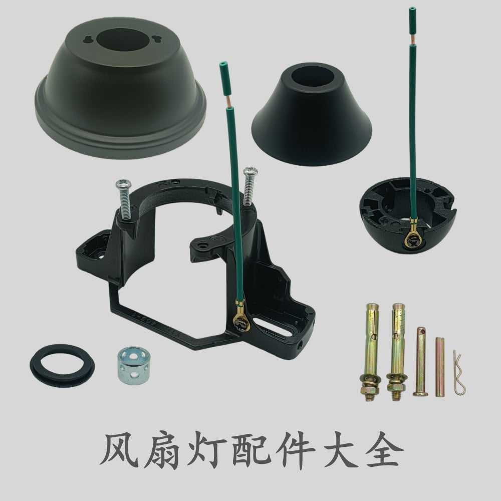Fan Light Accessories Zinc Alloy Mounting Bracket Base Support Ceiling Fan Fixing Frame C-Ring Decorative Cover Shaft Sleeve