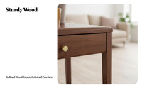 Narrow Nightstand Versatile Design Narrow Nightstand with Drawer Large Capacity