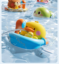 Baby Bath Toy Wind-Up Duck and Turtle Set, Plastic, for Infants 0-3 Years
