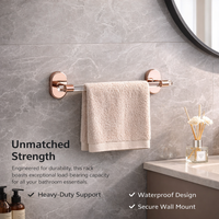 Waterproof Towel Bar for Small Space Organization, Wall Mounted Acrylic Storage Rack for Bathroom, Punch-Free Damage-Free Design for Homeowners