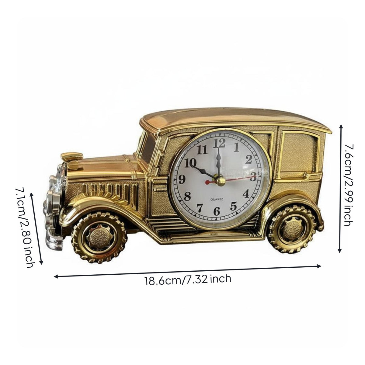 Nostalgic Vintage Car Alarm Clock Creative Gift Retro Car Model Clock House Decoration for Bedroom