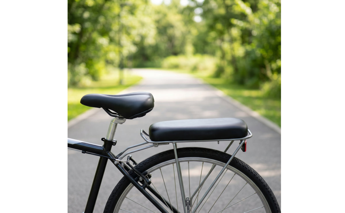 Padded Bike Rear Seat Cushion Thickened Bike Rear Seat Pad Soft Long-Lasting for Cargo Racks