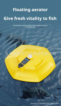 新款增氧泵飞碟浮水增氧机便携浮水钓鱼小型打氧机钓鱼自动氧气机