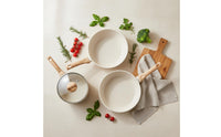 5 Pieces Stone Coating Cookware Set Easy to Clean Granite Cookware Set Even Heat