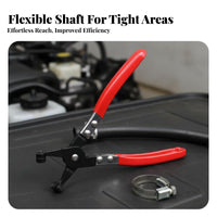 Car Water Pipe Clamp Tool Heavy Duty Hose Clamp Plier Locking Mechanism Flat Band Hose Pliers for Mechanics, DIY Enthusiasts
