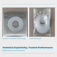4 Pieces Toilet Flush Valve Seal Leak Proof Tank Fitting Easy to Install Replacement Set for Plumbers, Bathroom, Public Facility