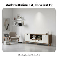 Contemporary Television Cabinet Multi-Functional TV Console with Storage Raised Design Storage Entertainment Center for Small Apartments, Bedroom