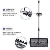 Multifunctional Beach Rake and Sand Shovel Set with Stainless Steel Sand Sieve, Detachable Shark Tooth Tool