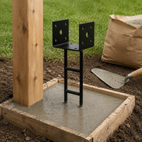 Ground Stake Post Base Welded Metal Post Anchor Bolt Hole for Deck Building