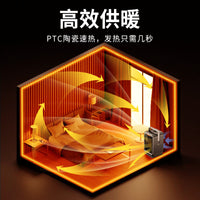 110V美规出口新款桌面暖风机家用办公室暖手暖脚取暖器冷暖两用