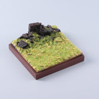 1/64 Scale Miniature Display Base Low-Profile Display Platform with Frame Compact Solid for Modelers, Desk, Shelf