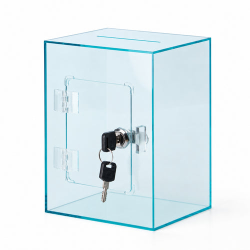 Acrylic Money Box Acrylic Cash Box with Lock Savings Box Coin Bank Piggy Bank Compact Transparent Storage Sturdy Build Suitable for Home Dorm Office Desk Placement